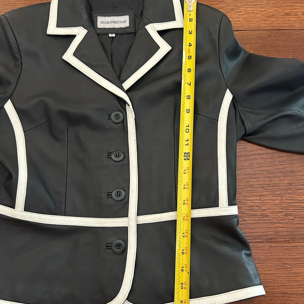Women's Black and White Jacket - Picture 5 of 8